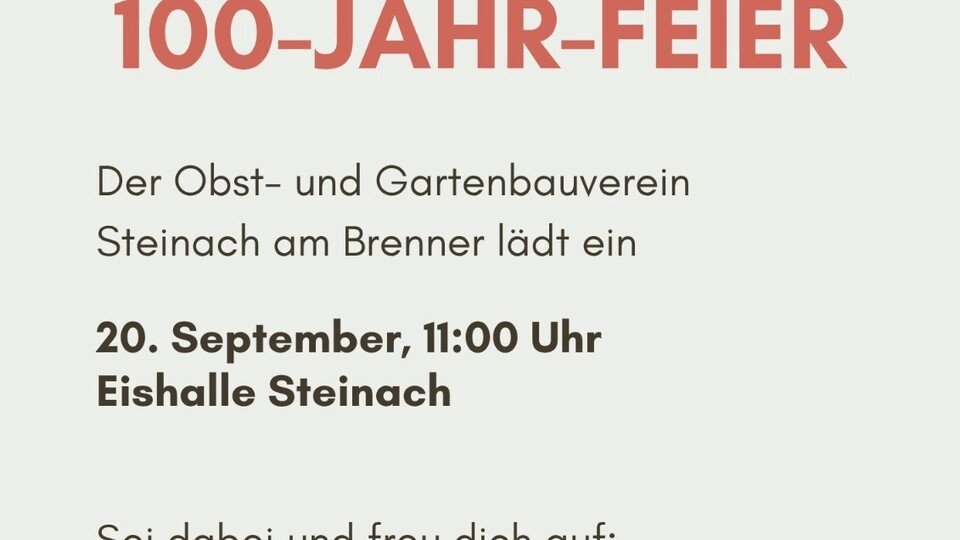 100-Jahr-Feier OGV Steinach am Brenner