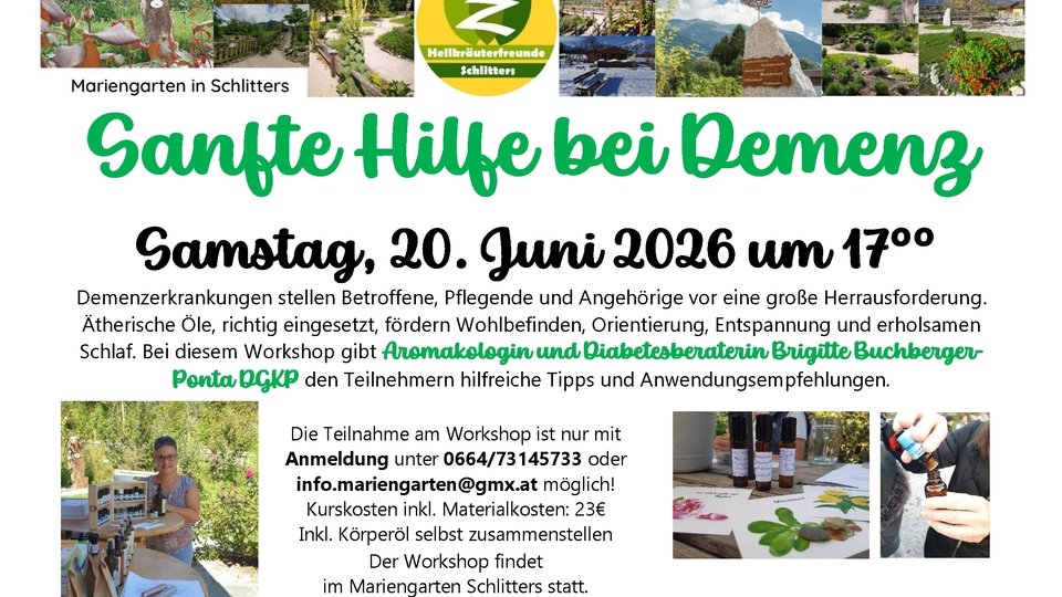 Workshop - Demenz - Unterstützung mit ätherischen Ölen