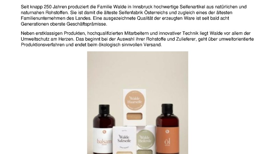Seifenmanufaktur Walde