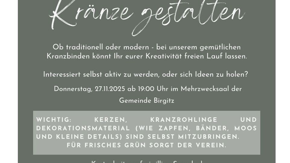 Kränze gestalten