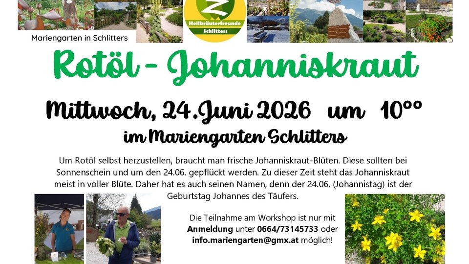Workshop - Johanniskraut & Rotöl