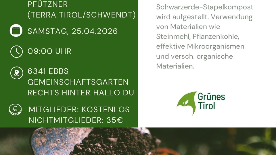 Workshop Terra Preta - Schwarzerde herstellen